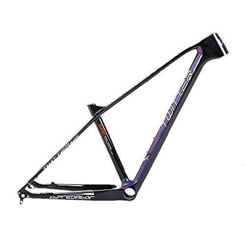 Mountain Bike Frames : MAIKONG Carbon Fiber Mountain Bike Frame T1000 Ultralight 27.5" MTB Unibody Internal Cable Routing BB46 Suitable for mountain competition / XC off-road, Black, 15.5