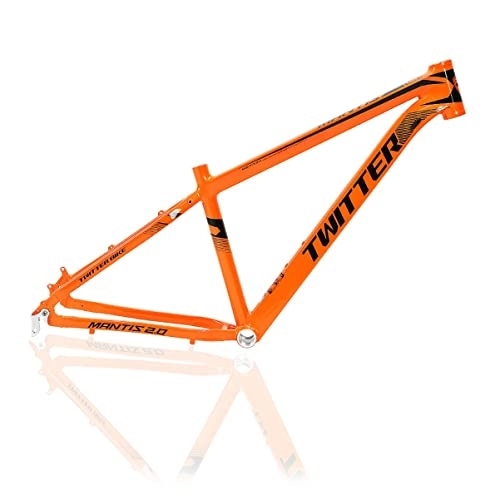 Mountain Bike Frames : Mountain Bike Frame 15.5 / 17 / 19''Aluminum Alloy Disc Brake BB68 Bicycle Frame Straight Headset Quick Release 135mm Routing Internal MTB Frame For 27.5 / 29in Wheelset (Color : Orange, Size : 17x27.5in