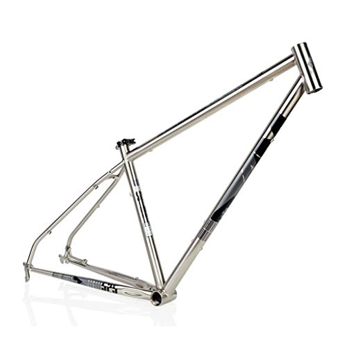 Mountain Bike Frames : Mountain Bike Road Bike Frameset, AM / XM525 Frame, 27.5 / 16 Inch High-end Chrome-molybdenum Steel Bicycle Frame, Suitable For MTB, Cross Country, Down Hill(Brushed silver
