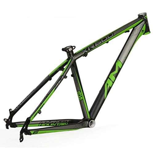 Mountain Bike Frames : Mountain Bike Road Bike Frameset, AM / XR600 Frame, 26 / 16 Inch Lightweight Aluminum Alloy Bike Frame, Suitable For MTB, Cross Country, Down Hill(Black / green