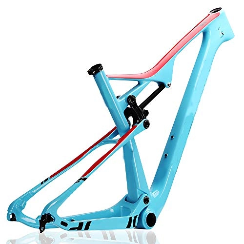 Mountain Bike Frames : Mountain Bike (XC) Carbon Frame T800 MTB Bright 29Er Carbon Fiber EPS Molded Carbon Bicycle Frame, 15.5