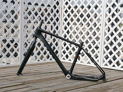 Mountain Bike Frames : MTB Bike Frame 26er 3K Carbon Fiber Glossy Mountain Bicycle Frame 16" frame FOR BSA + Carbon Bike FORK 26