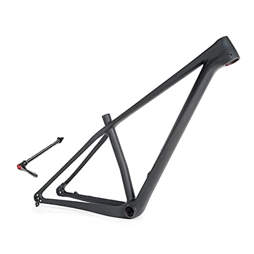 Mountain Bike Frames : MTB Frame 15'' 17'' 19'' BB92 Bicycle Frame Disc Brake Thru Axle 142x12mm Routing Internal Mountain Bike Frame For 27.5er 29er Wheelset (Color : Matte black, Size : 27.5x17'')