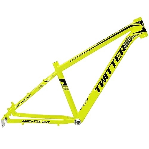 Mountain Bike Frames : MTB Frame 15.5'' 17'' 19'' 2.0 Aluminum Frame MTB 27.5" / 29" Hard Tail Mountain Bicycle Disc Brake QR 9x135mm BSA68 Routing Internal (Color : Fluorescent yellow, Size : 27.5x15'')