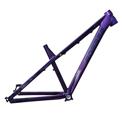 Mountain Bike Frames : MTB Frame 26 / 27.5er Hardtail AM DH Bike Frame 17'' Aluminum Alloy Disc Brake Bicycle Frame Quick Release Axle 135mm BB73mm (Color : Purple, Size : 17x26in)
