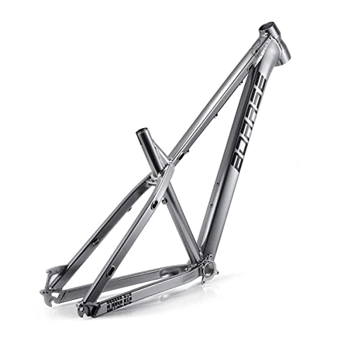 Mountain Bike Frames : MTB Frame 26 / 27.5er Hardtail AM DH Bike Frame 17'' Aluminum Alloy Disc Brake Bicycle Frame Quick Release Axle 135mm BB73mm (Color : Titanium, Size : 17x27.5in)