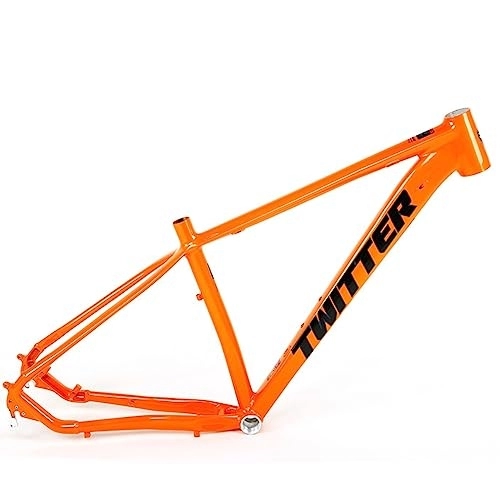 Mountain Bike Frames : MTB Frame 27.5 / 29er Aluminum Alloy Disc Brake Bicycle Frame 15'' / 17'' / 19'' Hardtail Mountain Bike Frame 9x135mm Quick Release Routing Internal (Color : Orange, Size : 27.5x15'')