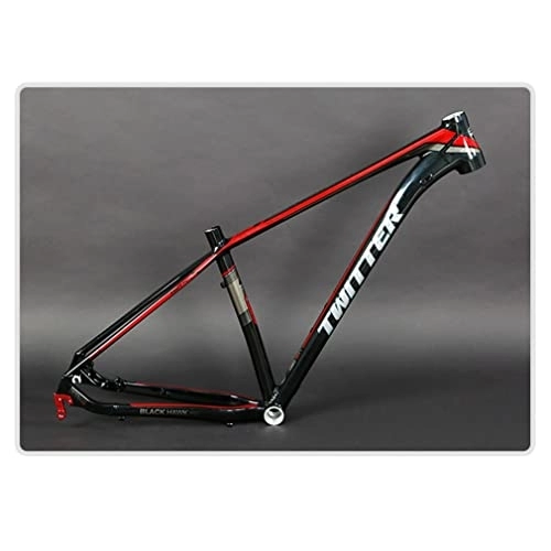 Mountain Bike Frames : MTB Frame 27.5 / 29er Hardtail Mountain Bike Frame 15'' / 17'' / 19'' XC Aluminum Alloy Frame Disc Brake Routing Internal QR 135mm (Color : Black Red, Size : 27.5 * 17'')