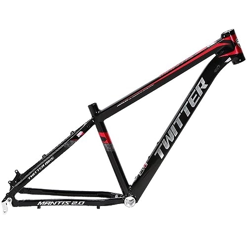 Mountain Bike Frames : MTB Frame 27.5 / 29er Hardtail Mountain Bike Frame 15.5'' 17'' 19'' Disc Brake Aluminum Alloy Frame QR 9x135mm BSA68 Routing Internal (Color : Black red, Size : 29x15'')