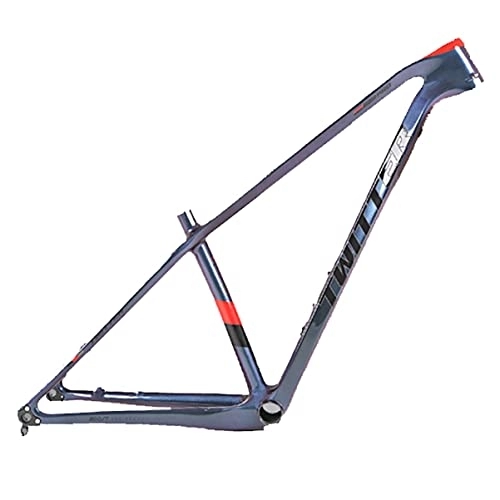 Mountain Bike Frames : MTB Frame 27.5 / 29er Mountain Bike Frame 15'' / 17'' / 19'' Carbon Fiber Disc Brake Bicycle Frame Thru Axle 148mm BB92 Bottom Bracket (Color : Red, Size : 15x27.5'')