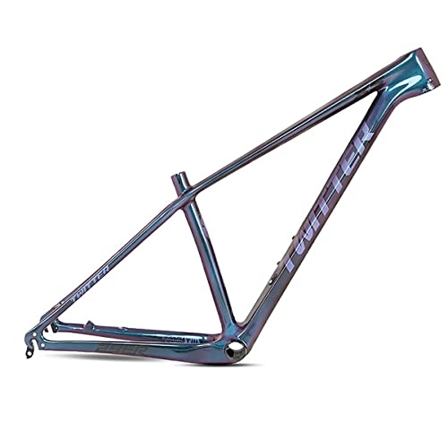 Mountain Bike Frames : MTB Frame 27.5 / 29in Carbon Fiber Disc Brake 15 / 17 / 19'' Bicycle Frame Quick Release 5x135mm BB92 Mountain Bike Frame Routing Internal (Color : Blue, Size : 17x29'')