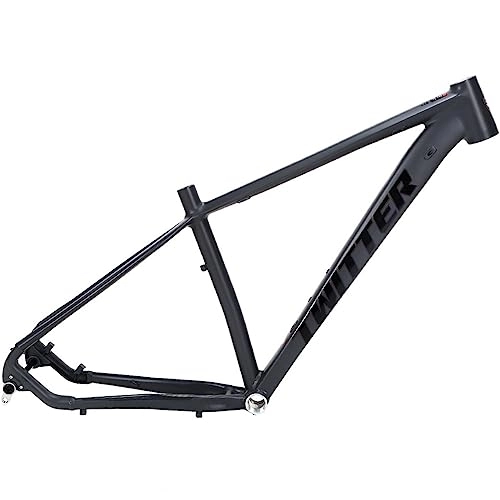 Mountain Bike Frames : MTB Frame 27.5er 29er Hardtail Mountain Bike Frame 15''17''19'' Aluminum Alloy Disc Brake BSA68 Bicycle Frame 148 * 12mm Thru Axle Routing Inside (Color : Dark gray, Size : 27.5x15'')