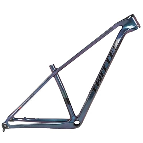 Mountain Bike Frames : MTB Frame 29er Hardtail Mountain Bike Frame 15 / 17 / 19'' Discoloration Disc Brake Bike Frame Full Carbon Bicycle Frame Boost 142x12mm BB92*41mm Routing Internal (Color : C, Size : 29x15")