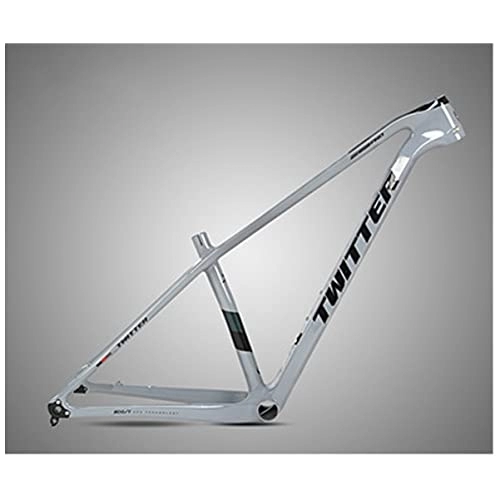 Mountain Bike Frames : MTB Frame 29er Mountain Bike Frame 15'' / 17'' / 19'' Carbon Fiber Disc Brake Bicycle Frame Thru Axle 148mm BB92 BOOST Frame Routing Internal (Color : Light gray, Size : 15x29in)