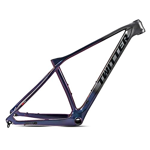 Mountain Bike Frames : MTB Frame 29IN Carbon Fiber Mountain Bike Frame 15'' / 17'' / 19'' Disc Brake Routing Internal XC Bicycle Frame Thru Axle 142mm BB92 (Color : Dark gary, Size : 15x29IN)