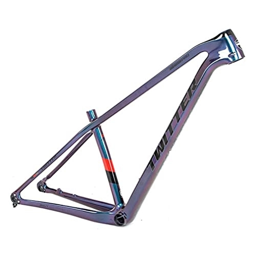 Mountain Bike Frames : MTB Frame Carbon 27.5 / 29er Mountain Bike XC Frame Ultralight Discoloration Disc Brake Bicycle Frame 15'' / 17'' / 19'' Thru Axle 12x148mm Boost, For 27.5 / 29 Inch Wheels ( Color : Black , Size : 29x15'' )