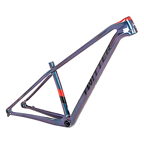 Mountain Bike Frames : MTB Frame Carbon 27.5 / 29er Mountain Bike XC Frame Ultralight Discoloration Disc Brake Bicycle Frame 15'' / 17'' / 19'' Thru Axle 12x148mm Boost, For 27.5 / 29 Inch Wheels ( Color : Red , Size : 27.5x15'' )