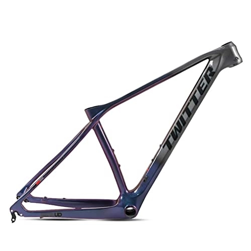Mountain Bike Frames : MTB Frame Carbon 27.5er / 29er Hardtail Mountain Bike Frame 15'' / 17'' / 19'' Disc Brake Discoloration Frame Ultralight Quick Release Axle 135mm，For 27.5 / 29 Inch Wheels ( Color : Silver , Size : 29x17'' )
