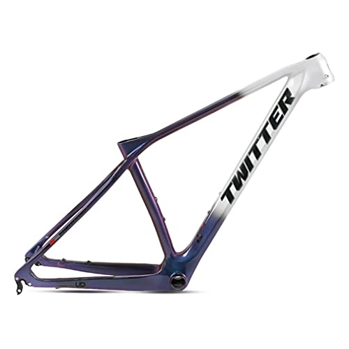 Mountain Bike Frames : MTB Frame Carbon 27.5er / 29er Hardtail Mountain Bike Frame 15'' / 17'' / 19'' Disc Brake Discoloration Frame Ultralight Quick Release Axle 135mm，For 27.5 / 29 Inch Wheels ( Color : White , Size : 27.5x15'' )