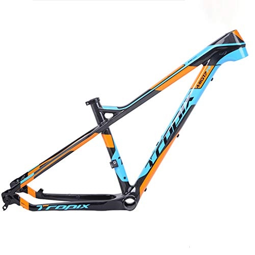 Mountain Bike Frames : MXSXN T800 Carbon Fiber Road Racing Frame MTB 27.5Er 142mm*12mm 700C Bicycle Frames 15 / 17Inch BB92, 17 inches
