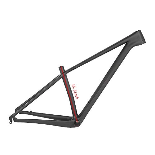 Mountain Bike Frames : NXXML Full Black Carbon Lightweight Frame, T800 Carbon Fiber XC Off-Road Mountain Bike Frame, Suitable for 27.5 Inch extinction Frame, 15.5inch