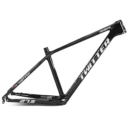 Mountain Bike Frames : OKUOKA Bike Front Suspension Bike Frame Carbon Frameset 27.5 / 29in Mountain bike frame bicycle Bicycle Accessories With headset and tail hook (Color : Black, Size : 27.5x19in)