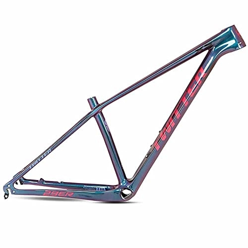 Mountain Bike Frames : OKUOKA Bike Front Suspension Bike Frames Carbon fiber mountain bike frame Full color changing paint Internal routing Off-road mountain bike frame 5mm*135mm quick release version 1.19KG (29*17 inch) (