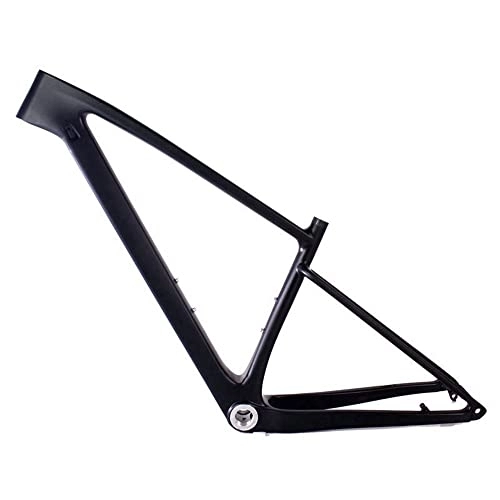 Mountain Bike Frames : OKUOKA Bike Front Suspension Bike Frames Mountain Bike Men's and women's frames Full carbon fiber Internal routing design Axle frame 29ER 15 / 17in (Color : Black, Size : 15in)
