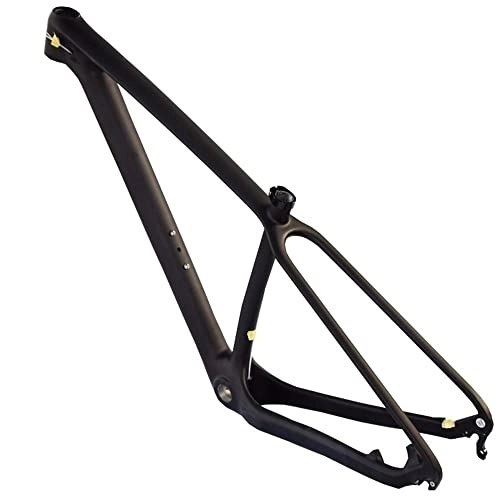 Mountain Bike Frames : OKUOKA Bike Front Suspension Bike Frames T800 Carbon fiber mountain bike rack Lightweight BSA 68mm, Black frame 29ER 15 / 17 / 19in (Color : Black, Size : 29x17)