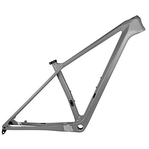 Mountain Bike Frames : PPLAS 2021 New Carbon MTB Frame 27.5er 29er Carbon Mountain Bike Frame 148x12mm or 142 * 12mm MTB Bicycle Frames (Color : Gray Color, Size : 15in Glossy 148x12)