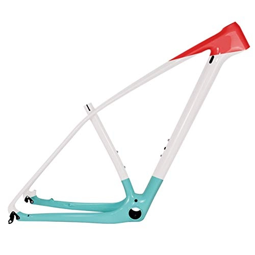 Mountain Bike Frames : PPLAS T1000 Full Carbon MTB Frame 27.5er 29er Ultralight Mountain Bike Carbon Frame PF30 Size 15 / 17 / 19 / 21" (Color : Celeste Glossy, Size : 29er 19inch)