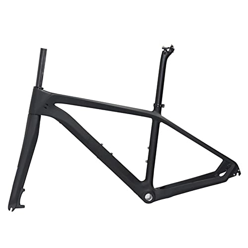 Mountain Bike Frames : PPLAS T800 Carbon MTB Frame 26er Mountain Bike Carbon Frameset With Fork Kids MTB Bicycle Frames B.S.A 17" (Color : Black Matte, Size : 17inch)