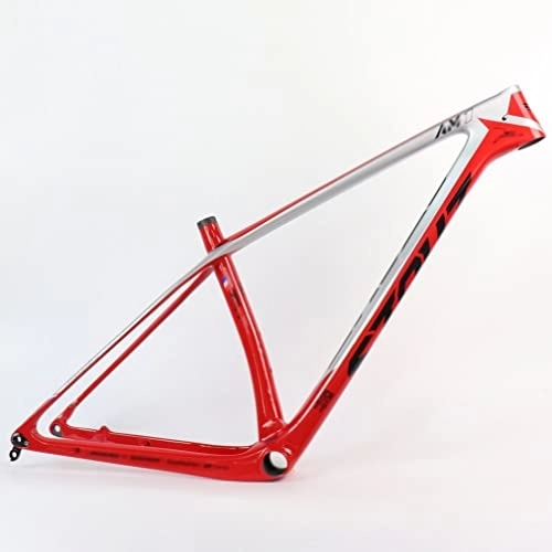Mountain Bike Frames : QHIYRZE Carbon Fiber MTB Frame 29er Hardtail Mountain Bike Frame 17'' Disc Brake Bicycle Frame Thru Axle 12x148mm Boost Internal Routing (Color : E, Size : 29 * 17'')