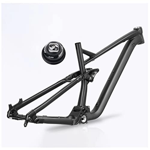 Mountain Bike Frames : QHIYRZE Full Suspension Frame 29ER 27.5ER Aluminium Alloy MTB Frame Endur / Trail Mountain Bike Boost Frame 12x148mm Thru Axle Bicycle Frame 17 / 19'' With Headset (Color : 27.5x17'')