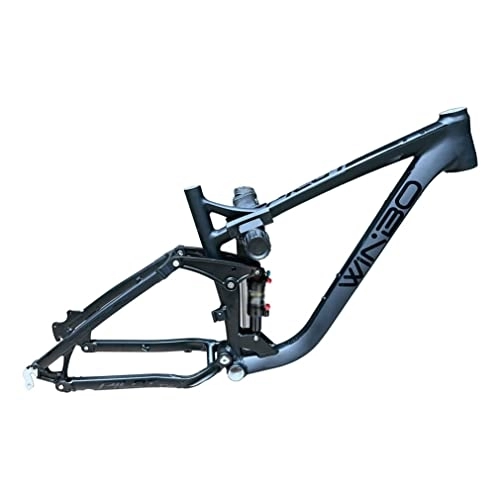 Mountain Bike Frames : QHIYRZE MTB Full Suspension Frame Travel 120mm 26 / 27.5er Mountain Bike Trail Frame Aluminium Alloy Disc Brake Bicycle Frame Quick Release Axle With Rear Shock, For DH / XC / AM