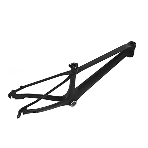 Mountain Bike Frames : Shanrya Mountain Bike Frame, 20 Inch Shock Absorbing Bicycle Frame, Carbon Fiber, Easy Installation for Bicycle Accessories