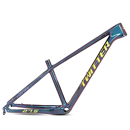 Mountain Bike Frames : SHUAIGUO Full color changing carbon fiber mountain bike frame 27.5 inch 29 inch XC off-road mountain bike frame, 19 inches