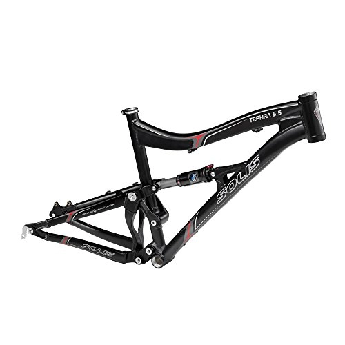 Mountain Bike Frames : SOLIS Tephra 5.5 Dual Suspension MTB frameset & Shock, Black, 16" / Small