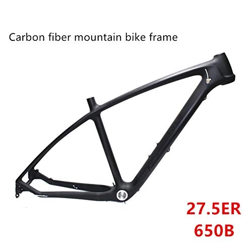 Mountain Bike Frames : SXMXO 3k Carbon Fiber Mountain Bike Frame T700 Ultralight 17" MTB Matte Black Unibody Internal Cable Routing