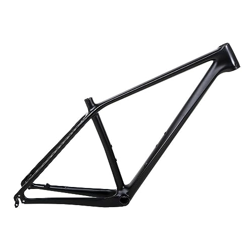 Mountain Bike Frames : TANGIST Carbon Fiber Frame Mountain Bike Frame 27.5in 29in XC Cross Country Bicycle Frame Hidden Disc Brake Mount All Black Without Label (Color : Matte, Size : 17X27.5inch)