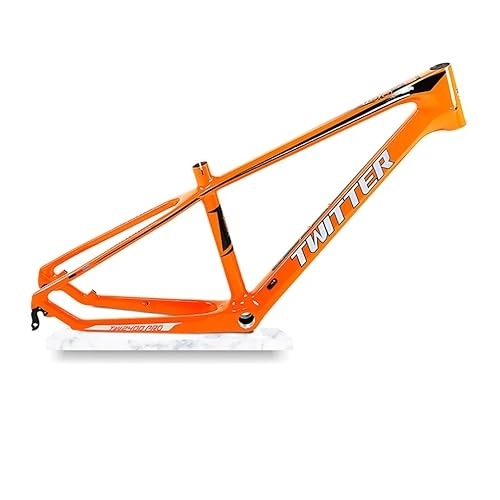 Mountain Bike Frames : TANGIST Motorcross Bicycle Frame BXM Frame 24inch*13.5 Inch Carbon Fiber Mountain Frames Hidden Disc Brake Seat Quick Release 135mm Internal Wiring BSA68 (Color : Orange, Size : 24inch*13.5 inch)
