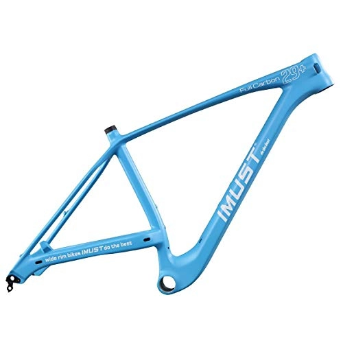 Mountain Bike Frames : Triaeo Carbon 29er Plus 29+ Mountain Bike Frame XP09 PF30 Rear Spacing 12x148mm Blue Painting (17 inch)