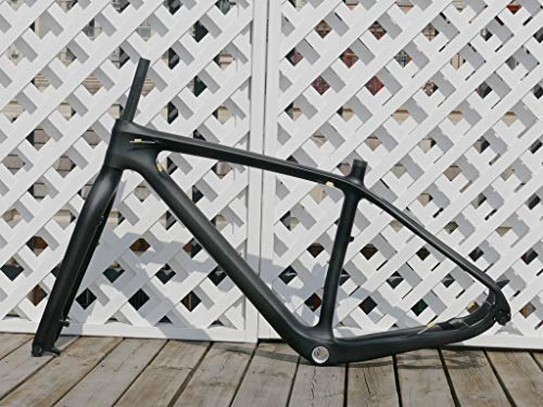 Mountain Bike Frames : UD Carbon Fiber Glossy 29er Mountain Bike Frame 17.5" (for BSA) MTB Frame 135mm x 9mm QR and 142mm x 12mm Thru Axle Compatible Carbon Bicycle Fork 29