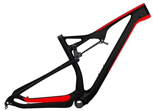 Mountain Bike Frames : Wenhu Full Carbon 29 Inch Complete Suspension Mountain Bike Frame EPS New Custom Paint Mtb Bike Mount 29Er, A