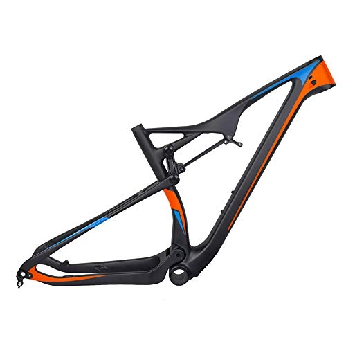 Mountain Bike Frames : Wenhu Full Carbon 29 Inch Complete Suspension Mountain Bike Frame EPS New Custom Paint Mtb Bike Mount 29Er, B