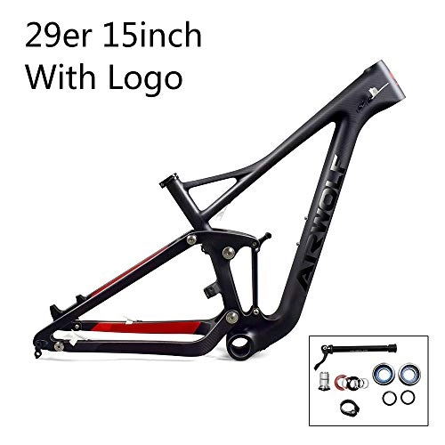 Mountain Bike Frames : With Logo 15Inch- 29Er Complete Suspension Carbon Mountain Bike Mount in Shock 190 * 51Mm Travel 122Mm Maximum Tire MTB Frame