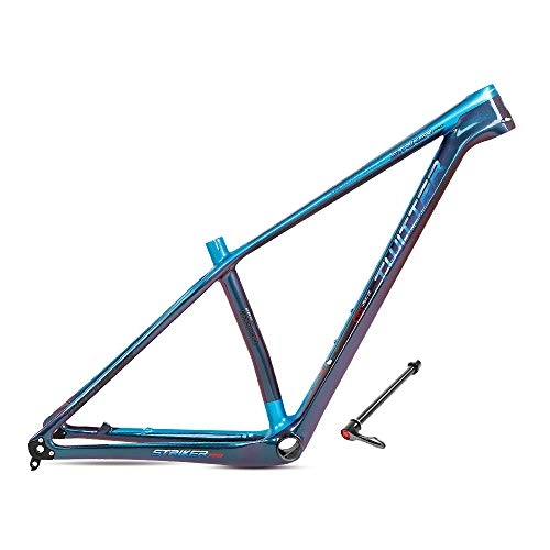 Mountain Bike Frames : Xiaolizi 2020 New one-piece Ultra-light weight carbon fiber mountain frame ultralight Bikes frame off-road mountain frame 29ER 15.17.19inch, Blue, 29 * 15inch
