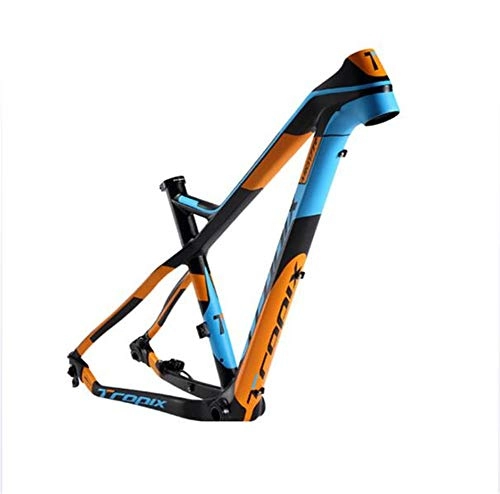 Mountain Bike Frames : Xiaolizi Carbon Mountain Bike off road Frame 27.5er 142mm*12mm thru axle bicycle frame T800 carbon fibre 15 17inch bb90 650B MTB xc 2020 New, 27.5 * 15inch