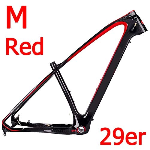 Mountain Bike Frames : Yellow M Mountain Carbon Bike Frame MTB Frame + Seat Clamp + Headset 2 Year Warranty 4, M