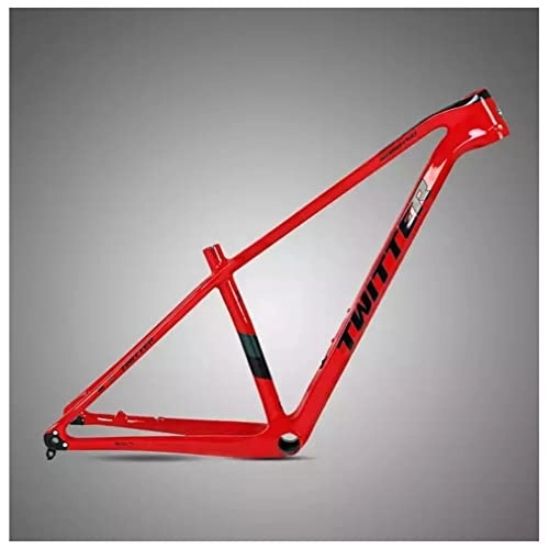 Mountain Bike Frames : YOJOLO Carbon MTB Frame 27.5er 29 Inch Mountain Bike Frame Disc Brake Bicycle Frame 15'' / 17'' / 19'' Tapered Headset BB92 Frame Thru Axle 12x148mm Boost, for XC Cyclocross (Color : Red, Size : 29x19'')